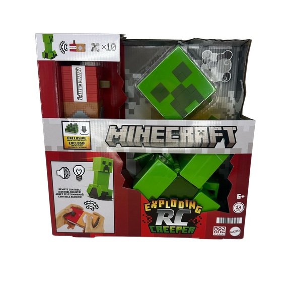 Mattel -Minecraft exploding Creeper RC Vehicle Remote Control 10” w/ DLC Codes - Picture 5 of 9